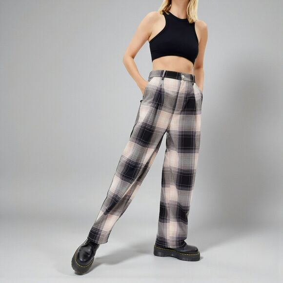 Urban Outfitters | Plaid Wide Leg Pants | Y2K | Size S - Picture 1 of 16